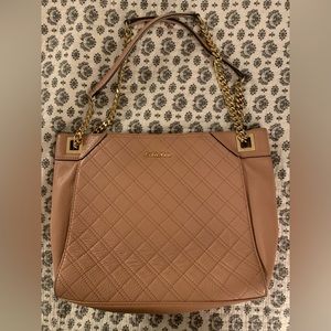 Pink Calvin Klein leather bag
